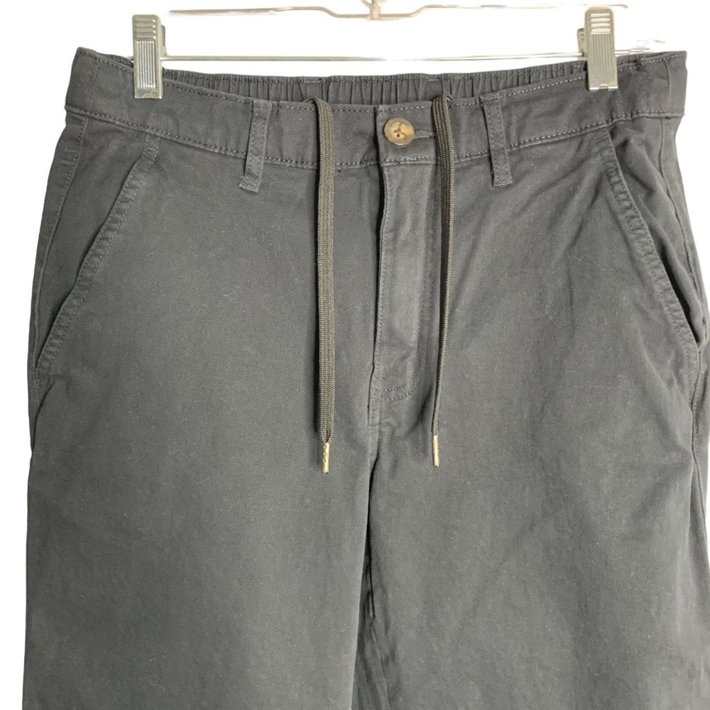 A Essentials Straight Fit Jogger Pants S Black Elastic Drawstring Pockets - Picture 4 of 8